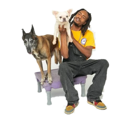 Indigo Will with two of his dogs